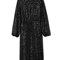 Thumbnail for Black Sequin Vienna Wrap dress