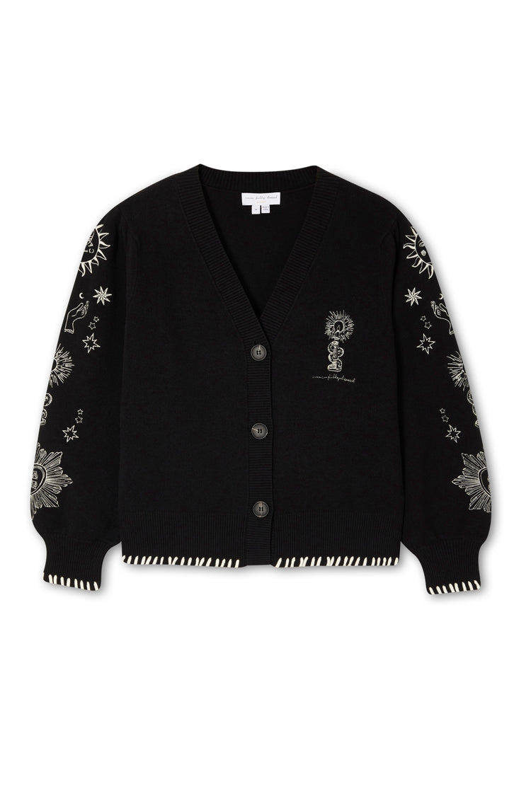 Black Tarot Cardigan