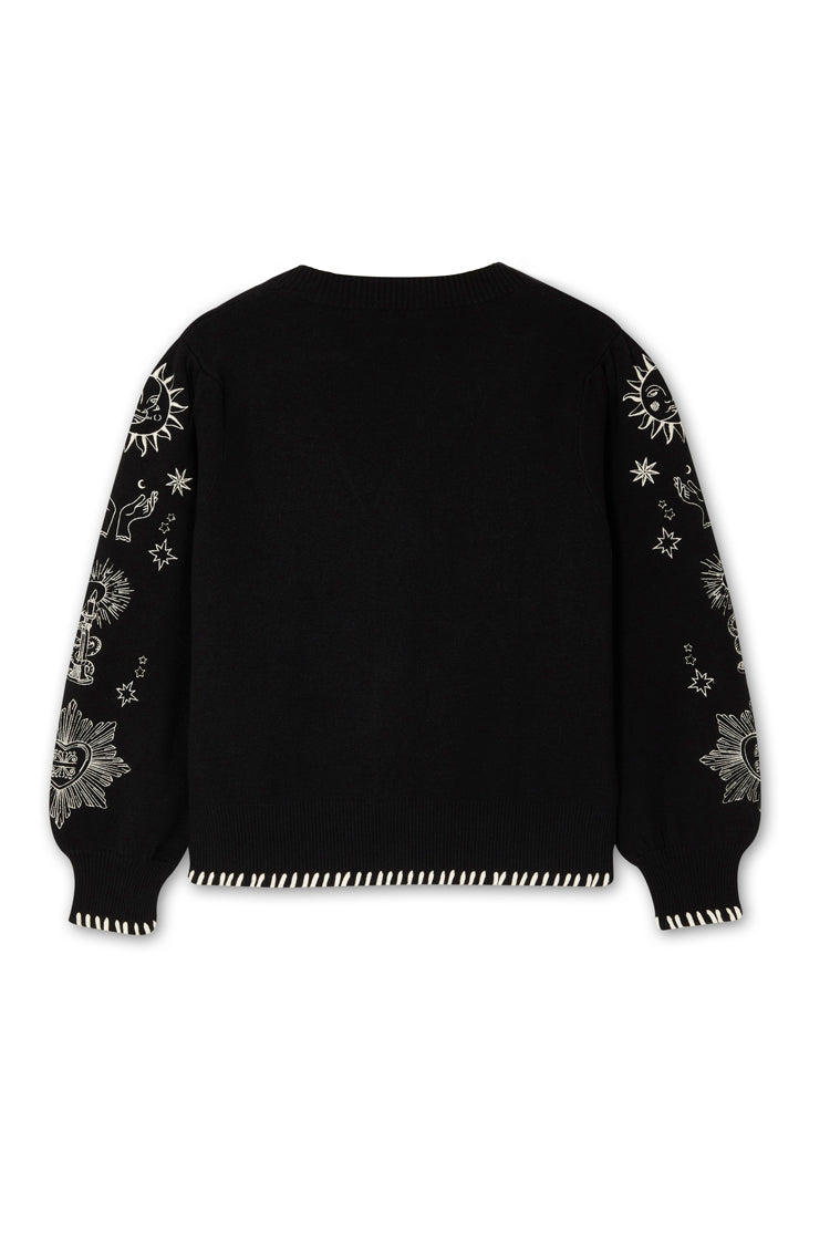 Black Tarot Cardigan