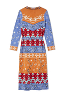Thumbnail for Blue Paisley Anushka Midi Cardi