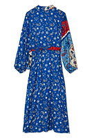 Thumbnail for Blue Bandana Clash Brooklyn Wrap Dress