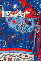 Thumbnail for Blue Bandana Clash Brooklyn Wrap Dress