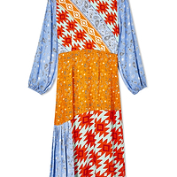 Thumbnail for Blue Clash Effie Shirt Dress