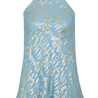 Thumbnail for Blue Jacquard Alysa Top