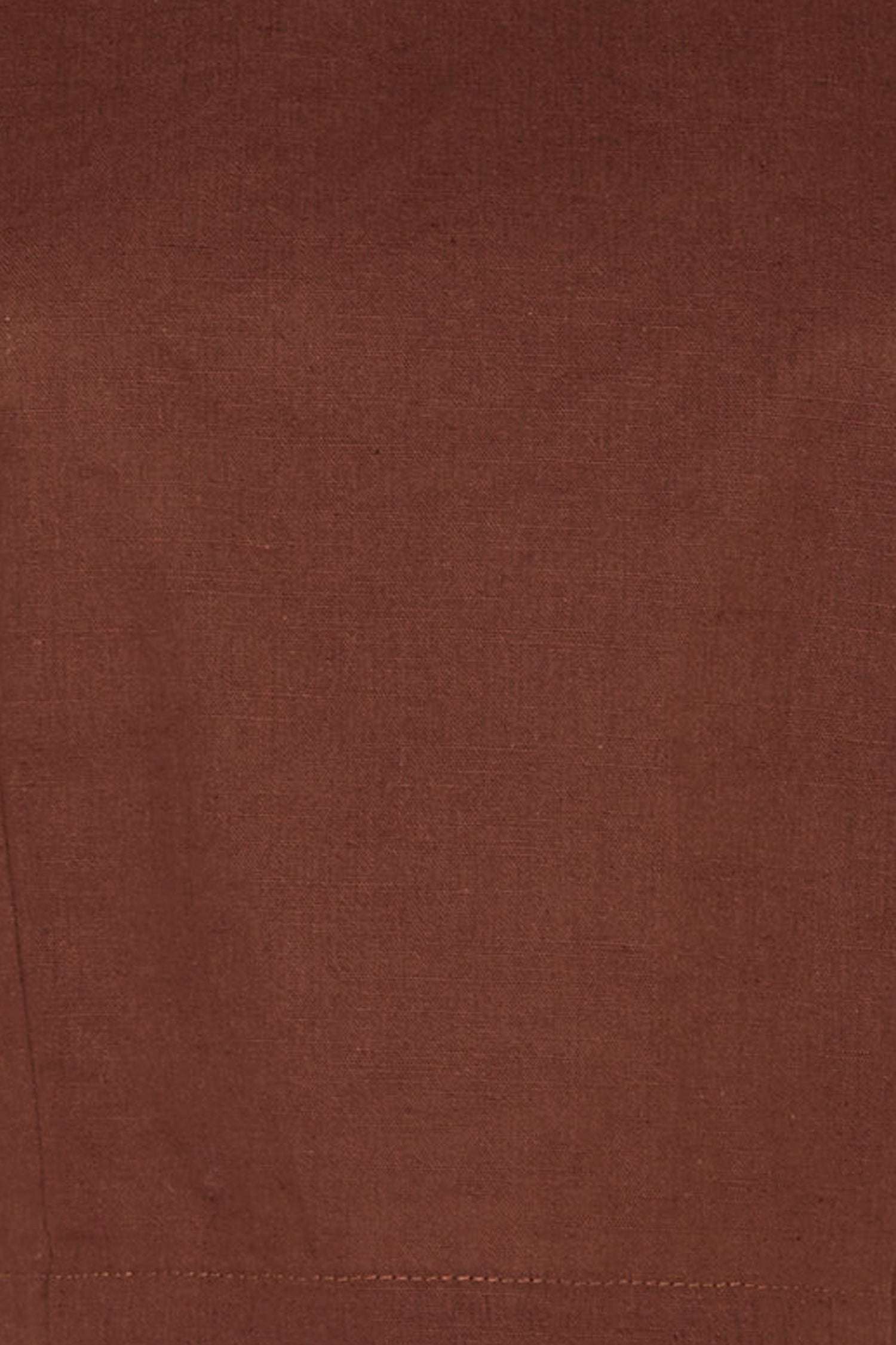 Brown Cotton Linen Racer Top