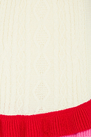 Thumbnail for Cream Ruffle Cable Knit Skirt