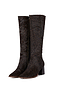 Leather Chocolate Leopard Knee High Boot