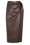 Chocolate Vegan Leather Jaspre Skirt