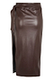 Chocolate Vegan Leather Jaspre Skirt