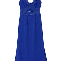 Thumbnail for Blue Linen Blend Mimi Dress Petite