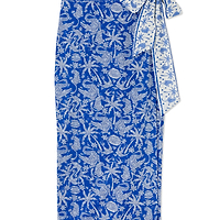 Thumbnail for Blue Mosaic Jaspre Wrap Skirt