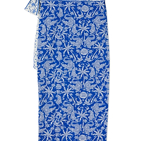 Thumbnail for Blue Mosaic Jaspre Wrap Skirt