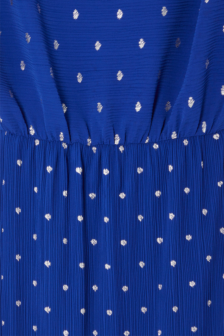 Blue Tilly Plisse Dress