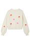 Cream Cardigan With Embroidered Palm