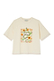 Cream Abstract Snake T-shirt
