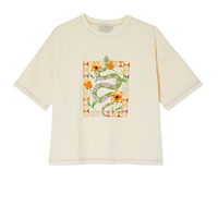 Thumbnail for Cream Abstract Snake T-shirt