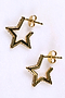 Gold Plated Star Hoop Earring