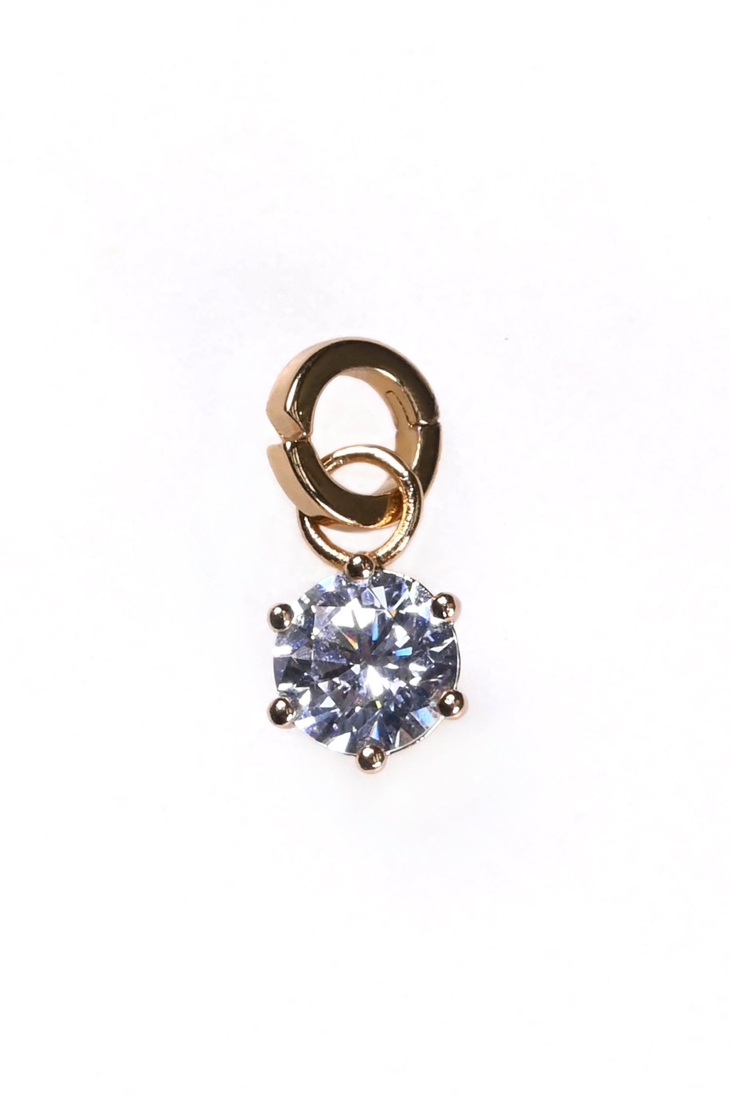 Gold Plated Solitaire Charm