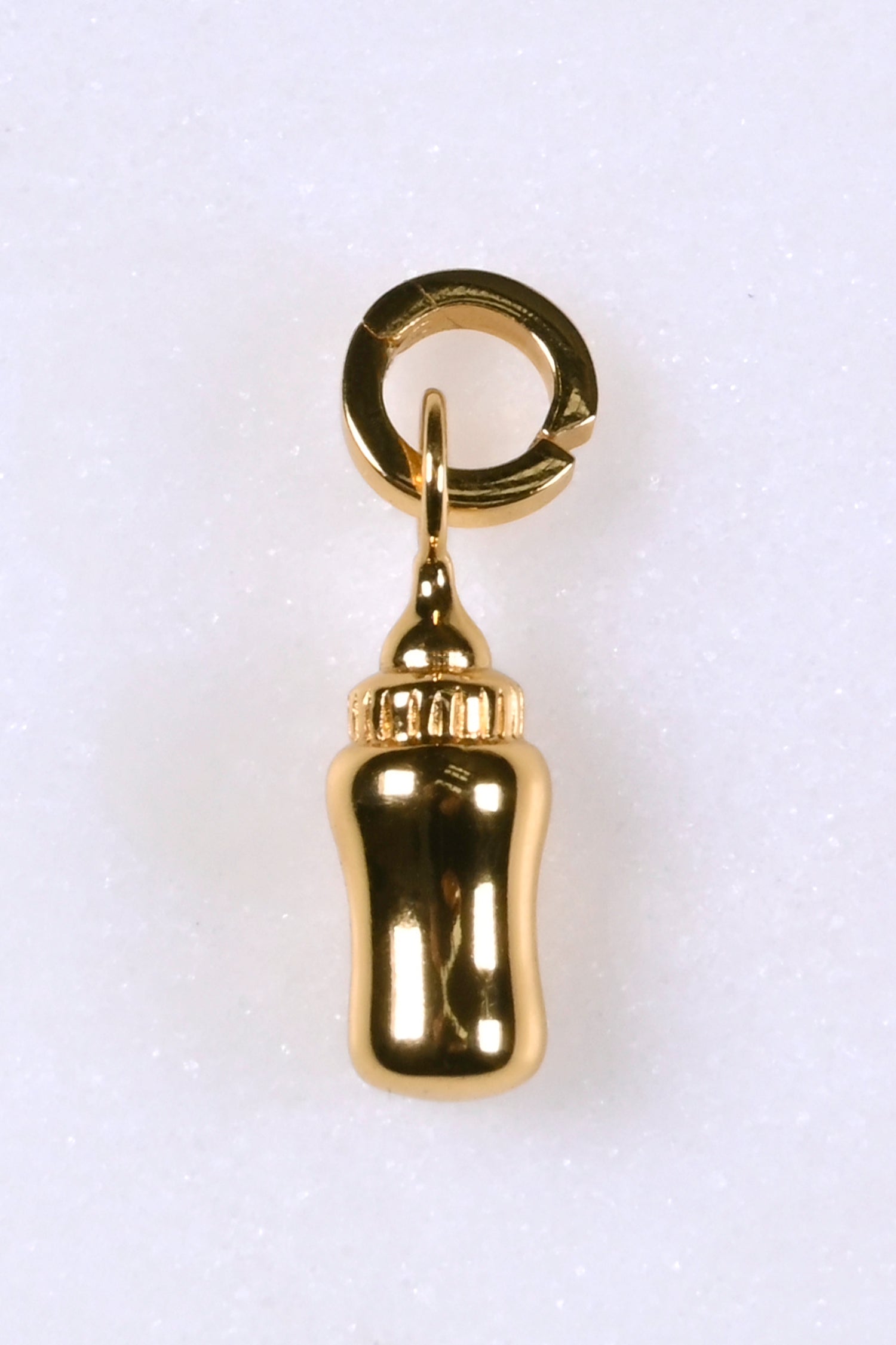 Gold Plated Baby Bottle Charm