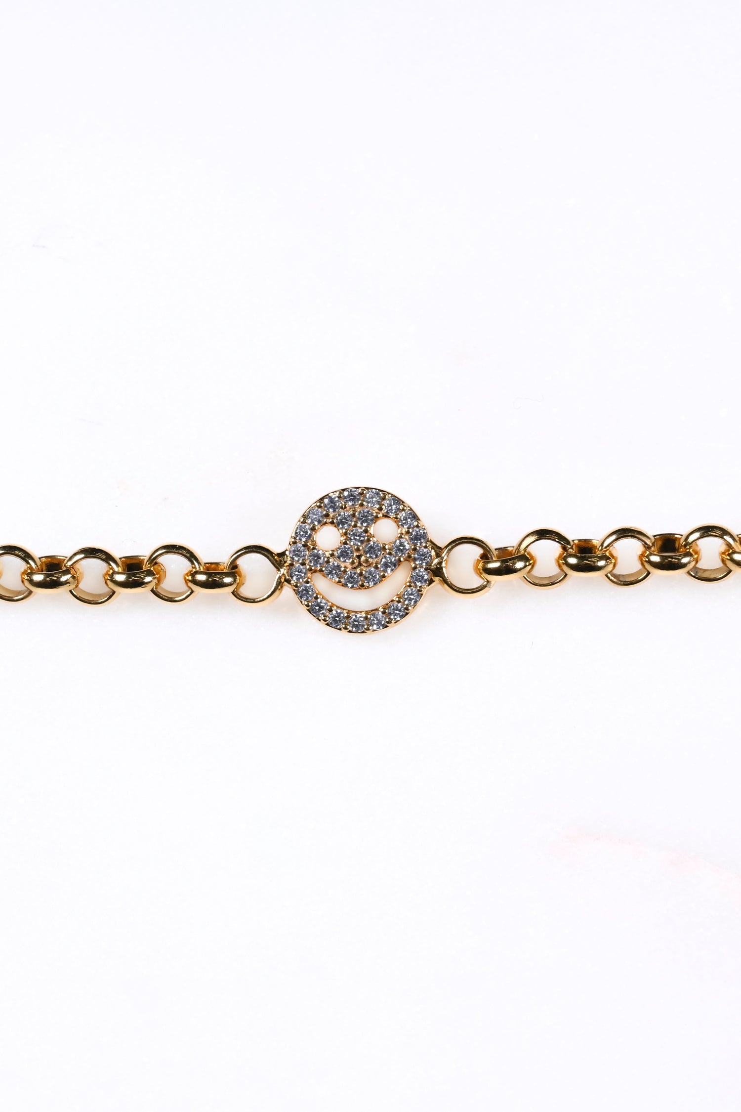 Crystal Smiley Face Tennis Bracelet 