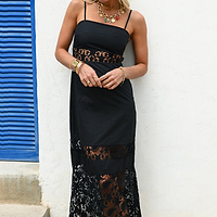 Thumbnail for Model wearing Black Star Sasha Dress standing facing the camera