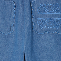 Thumbnail for Denim Tie Side Trousers