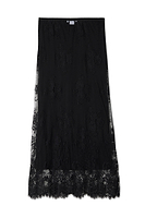 Thumbnail for Black Fine Lace Skirt