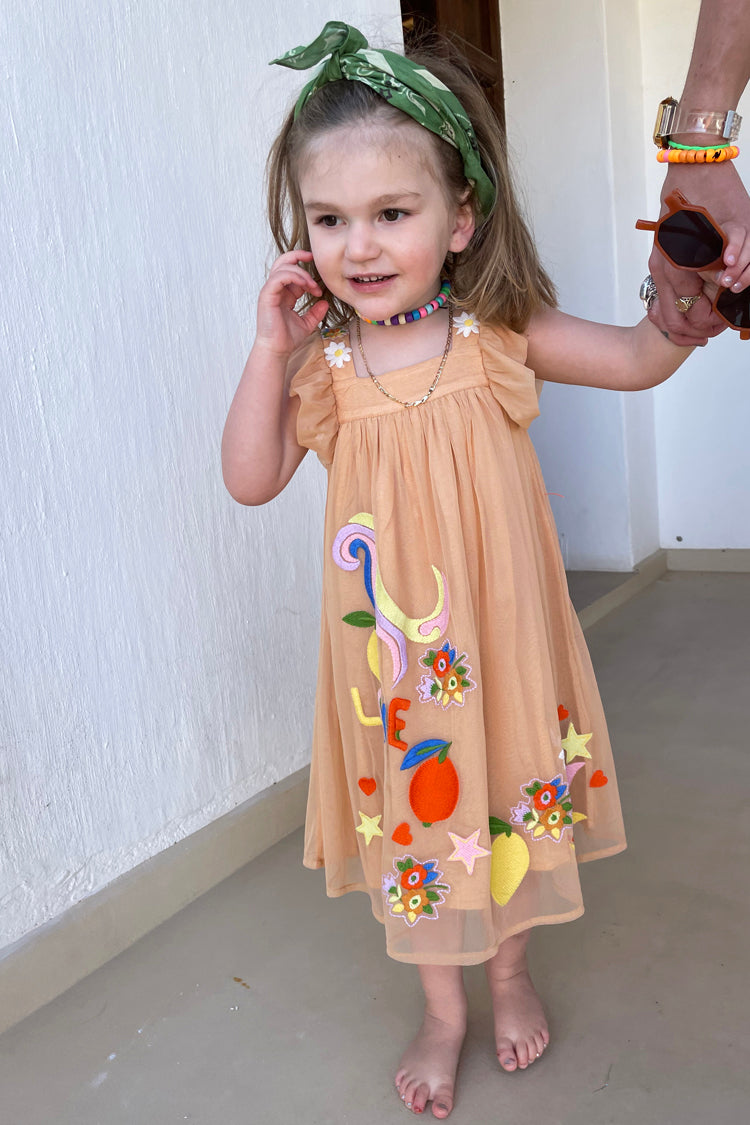 NFD Kids Orange Wonderland Dress