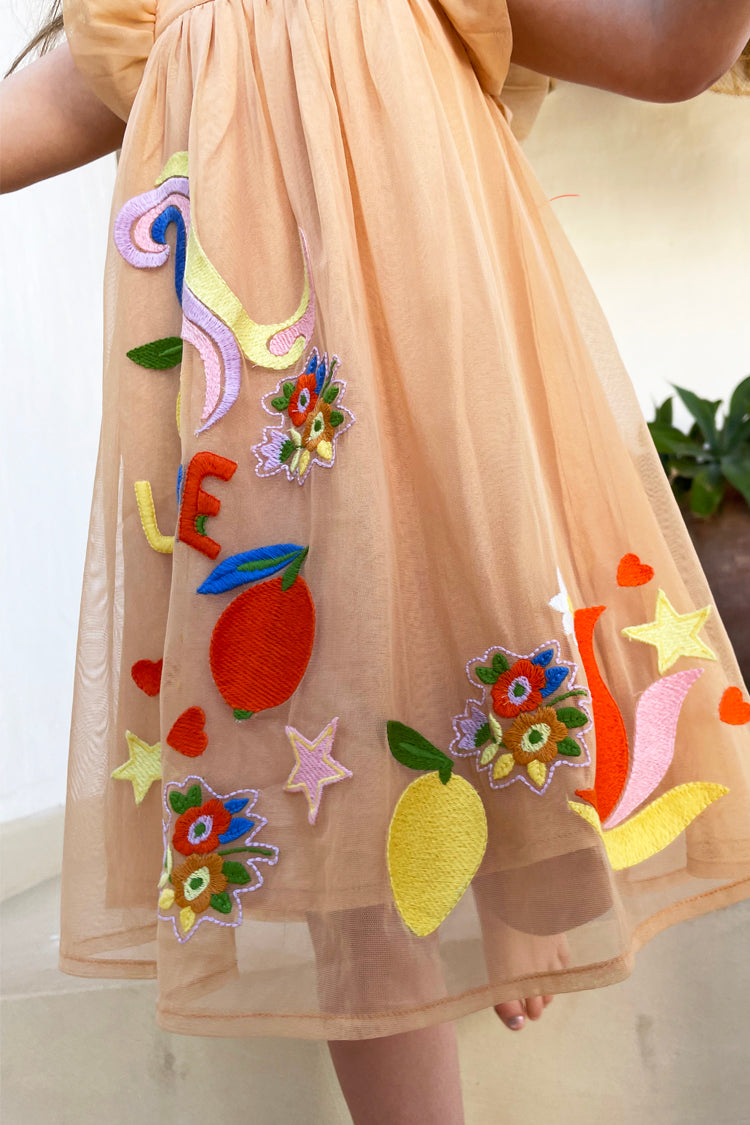 NFD Kids Orange Wonderland Dress