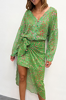 Thumbnail for Green Animal Cassie Skirt
