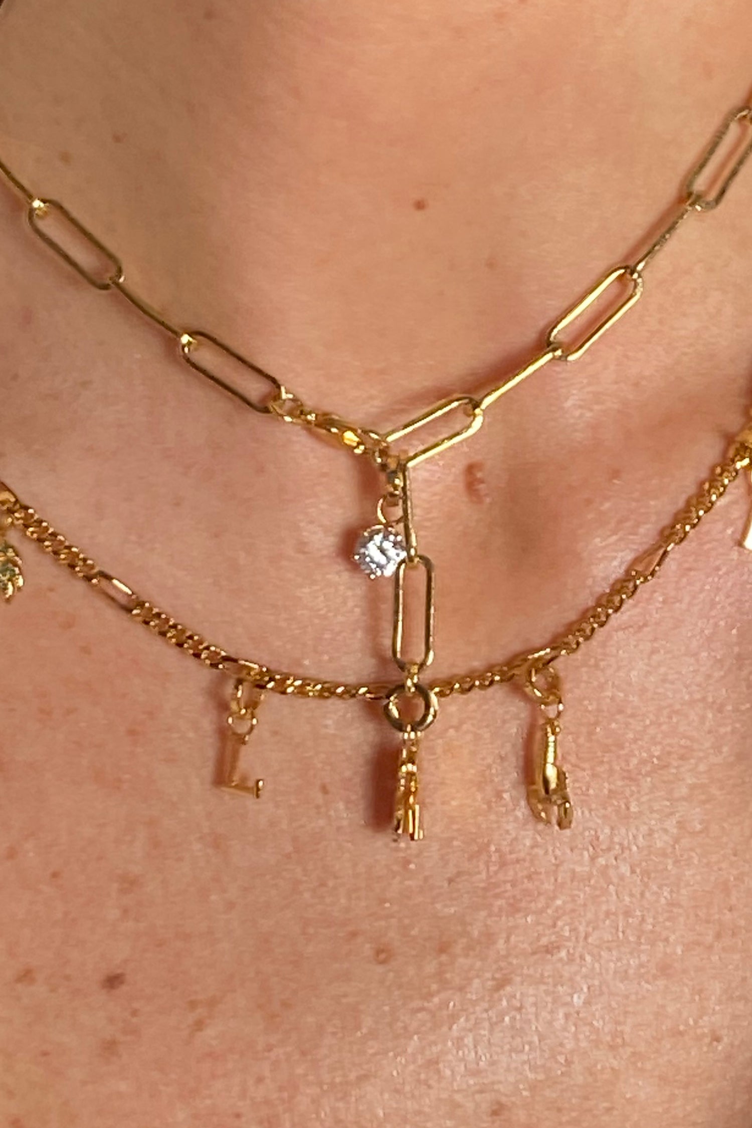 Gold Plated Solitaire Charm