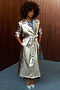 Silver Vegan Leather Trench
