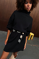 Thumbnail for Model wearing Black Lyon Belted Knit Dress 