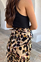 Brown Leopard Jaspre Skirt Petite