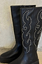 Leather Black Studded Boot