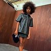 Black Vegan Leather Lizzie Shirt