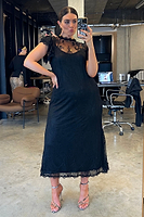 Thumbnail for Black Fine Lace Raven Dress