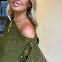Thumbnail for Khaki Plisse Tilly Top