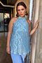 Blue Jacquard Alysa Top