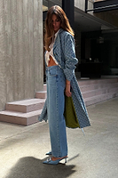 Thumbnail for Denim Harper Trench Coat