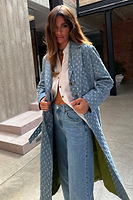 Thumbnail for Denim Harper Trench Coat