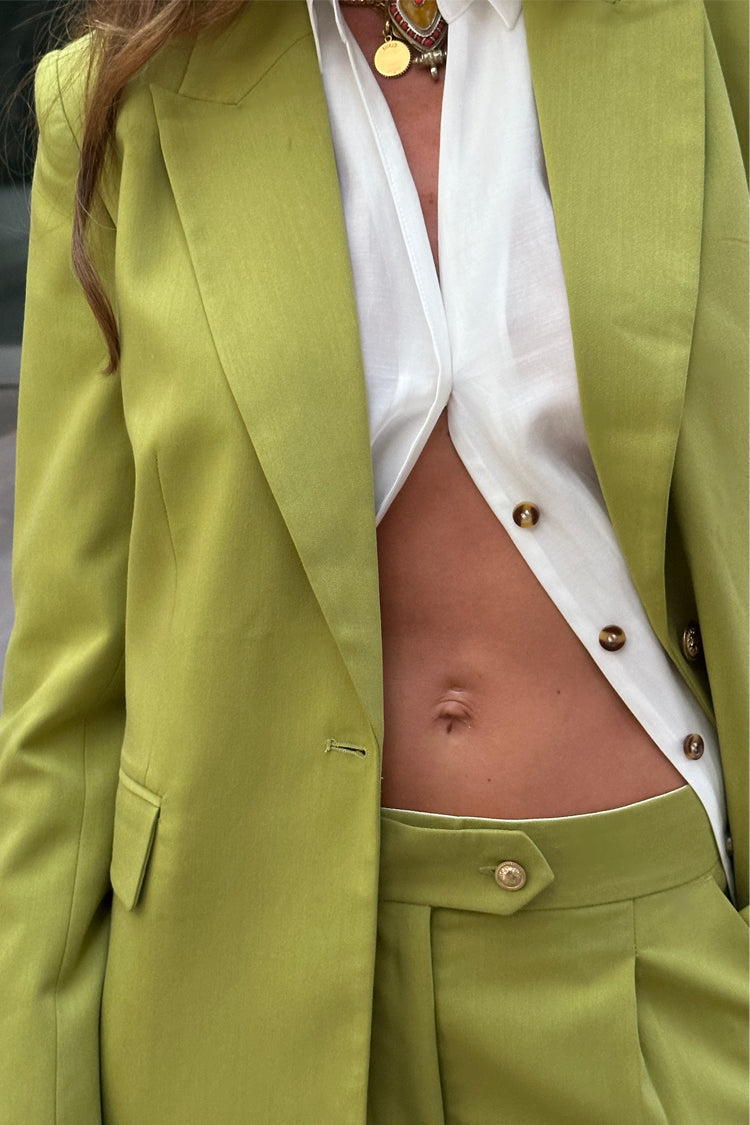 Lime Taylor Blazer worn over Miley Shirt
