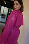 Magenta Vegan Leather Trench