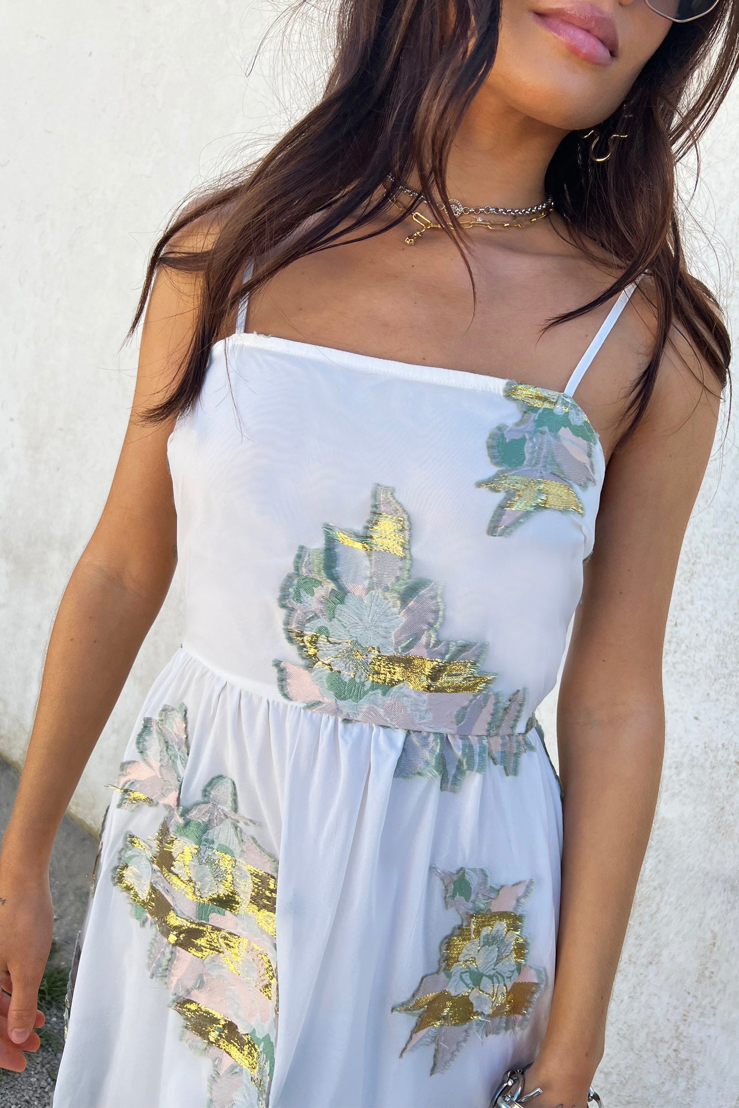 Model wearing Jacquard Selina Dress