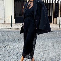 Thumbnail for Black Bead Bimba Slingback Shoes