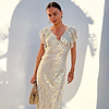 Silver Jacquard Tilda Maxi Dress