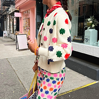 Thumbnail for Model wearing Multi Flower Cardi