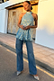 Blue Jacquard Alysa Top