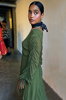 Thumbnail for Khaki Celia Plisse Dress