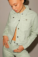 Thumbnail for Pistachio Denim Jean Jacket